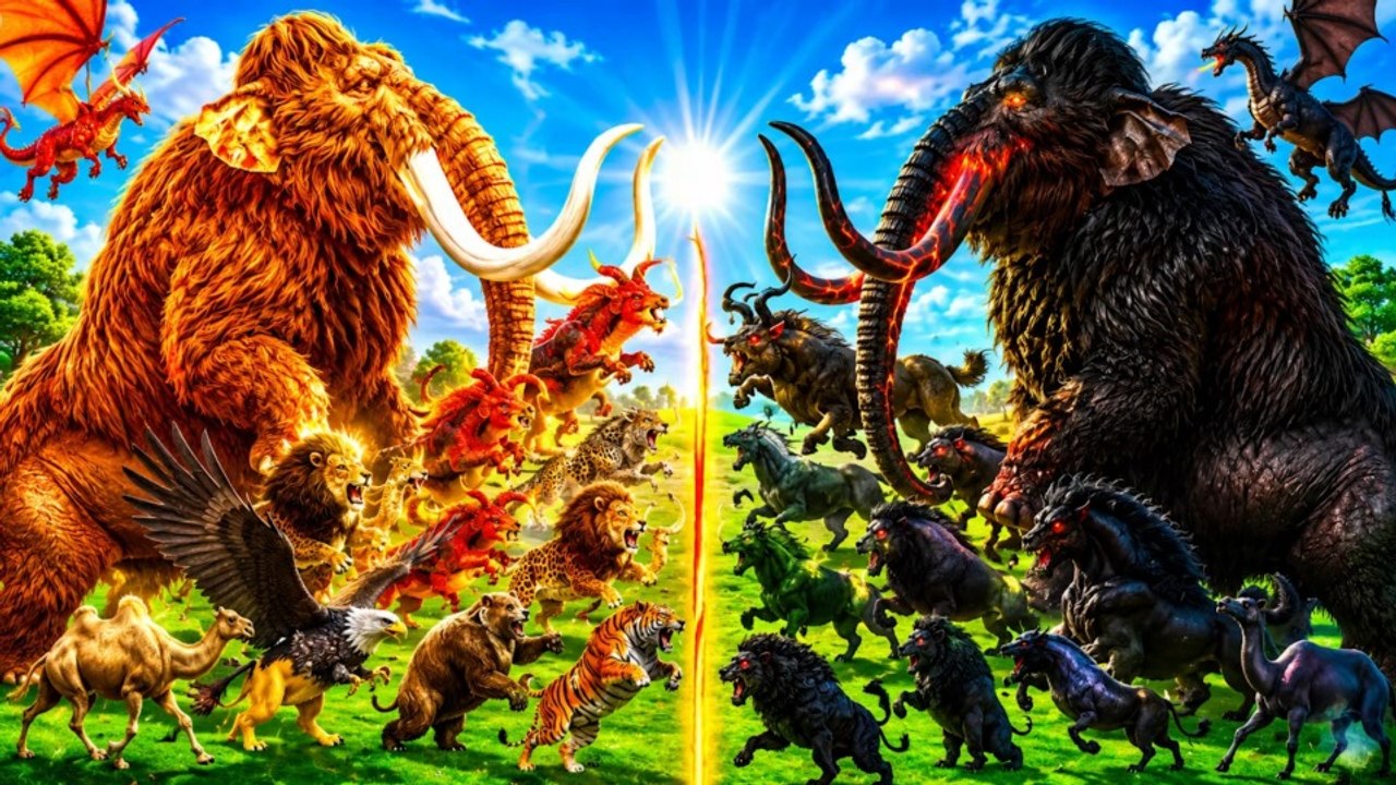 Teaser CENOZOIC BEASTS VS Shadow Itself Mammals Size Animal Epic Battle Animal Revolt Battle Simulator thumnail