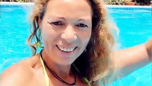 Nikka Livi on the pool Rep Dominicana