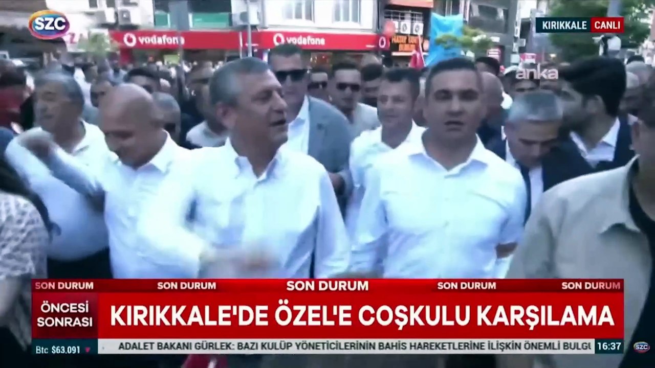 Özgür Özel'e Kırıkkale'de coşkulu karşılama
