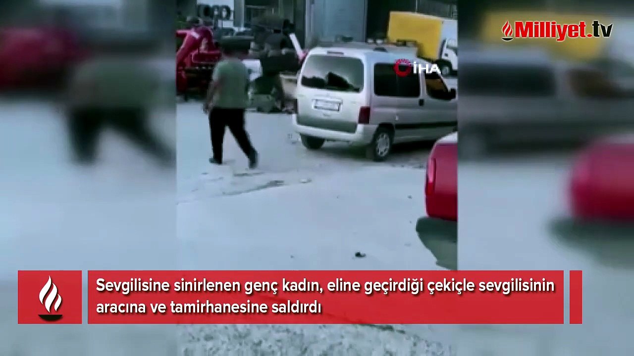 Sevgilisine sinirlendi, eline geçirdiği çekiçle dehşet saçtı