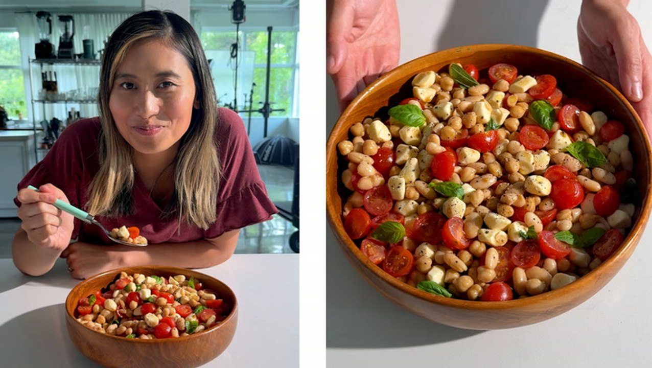 How to Make Caprese Dense Bean Salad