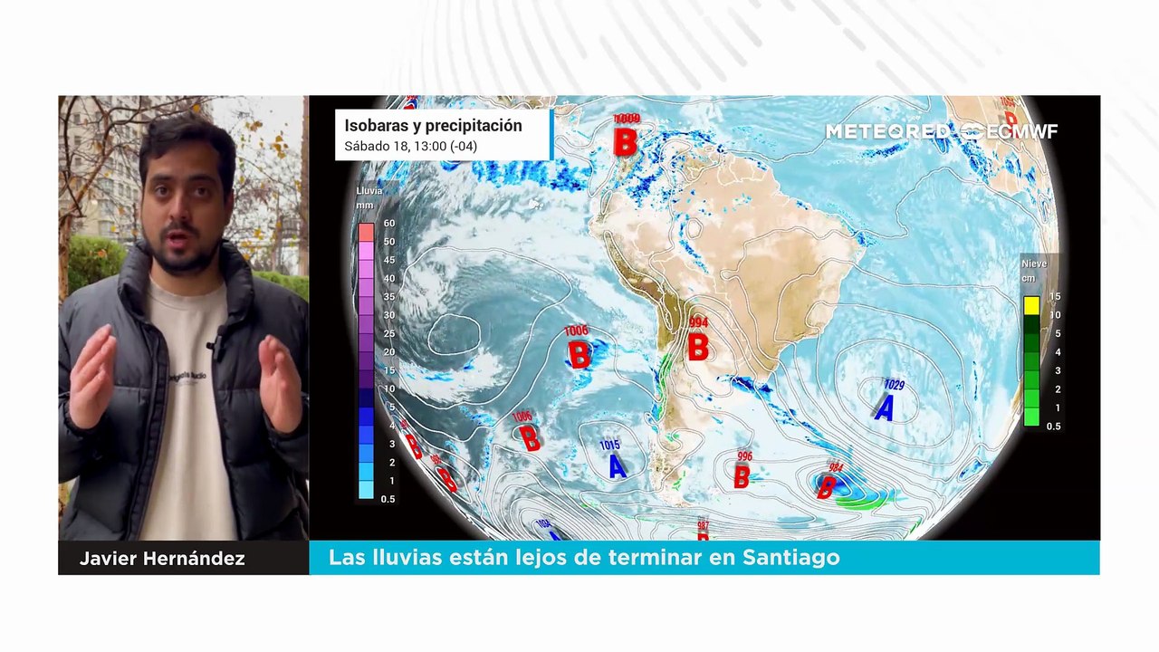 Las lluvias están lejos de terminar en Santiago
