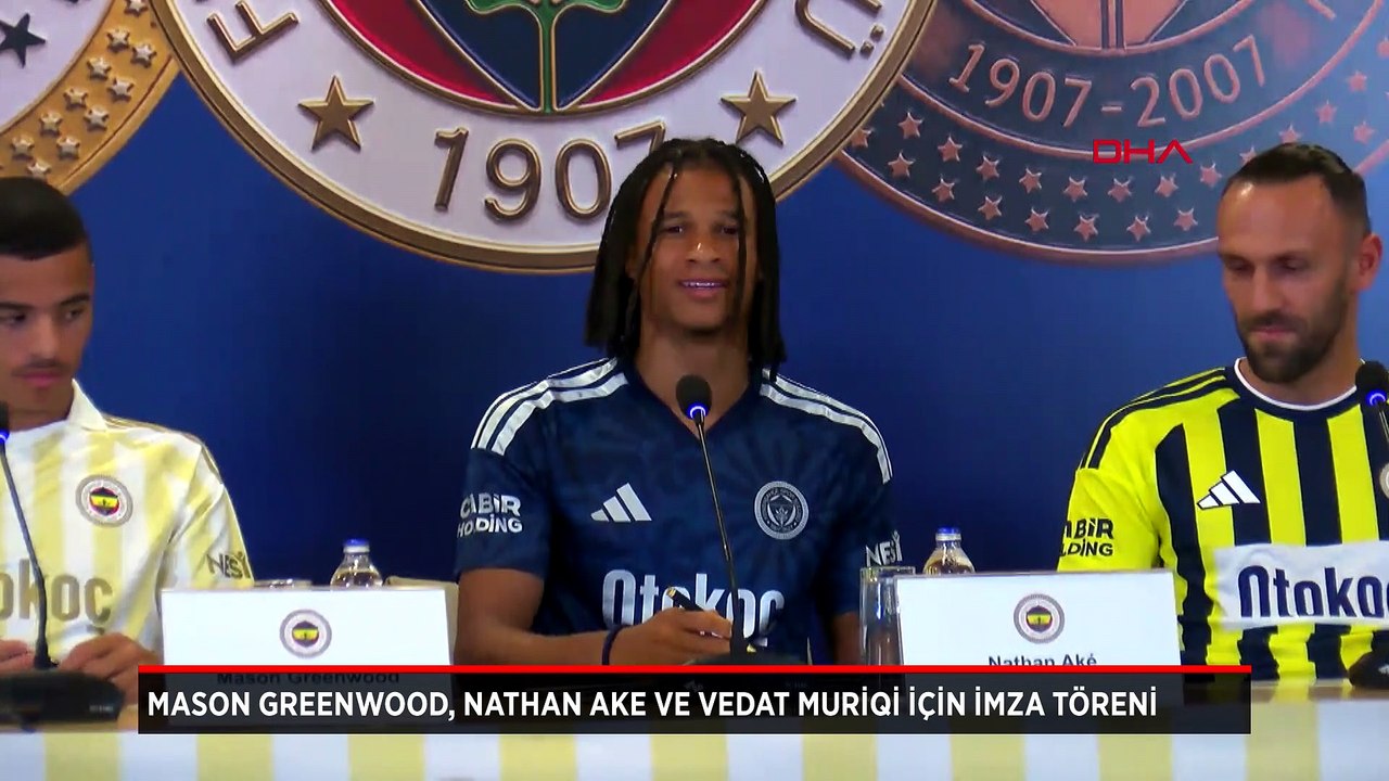 Fenerbahçe yeni transferleri Mason Greenwood, Nathan Ake ve Vedat Muriqi için imza töreni düzenlendi
