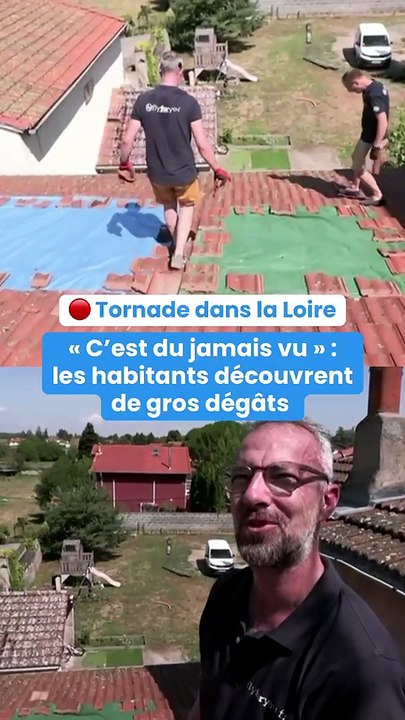 Tornade dans la Loire : les habitants découvrent de gros dégâts