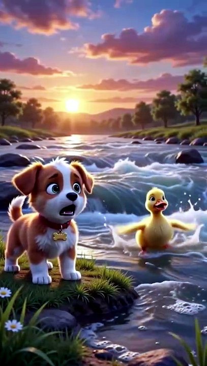 A Brave Puppy Risked Everything to Save a Baby Duck! 🐶🦆❤️ (Heartwarming 3D Animation)