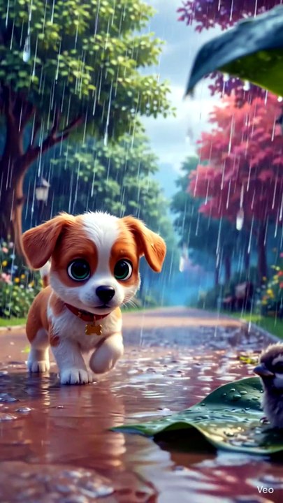 A Tiny Puppy Built an Umbrella to Save a Little Bird... ❤️🐶☔ | 3D Animated Story