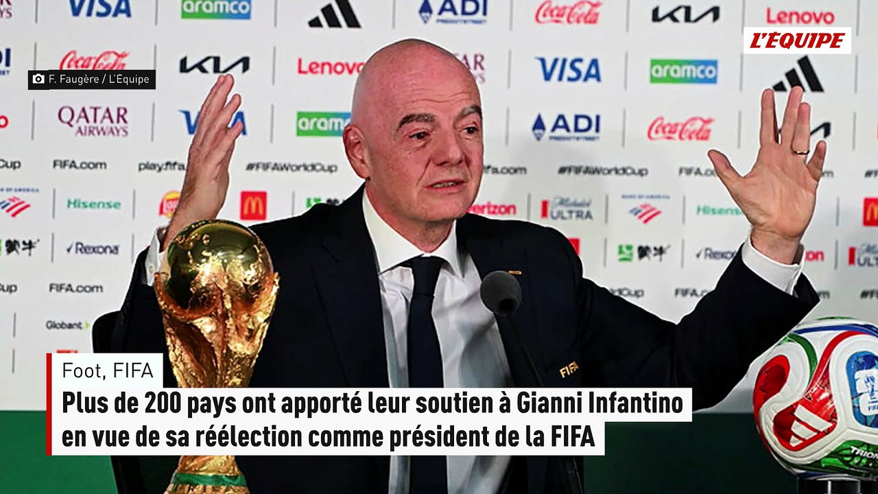 Plus de 200 pays ont apporté leur soutien à Gianni Infantino en vue de sa réélection comme président de la FIFA - Foot