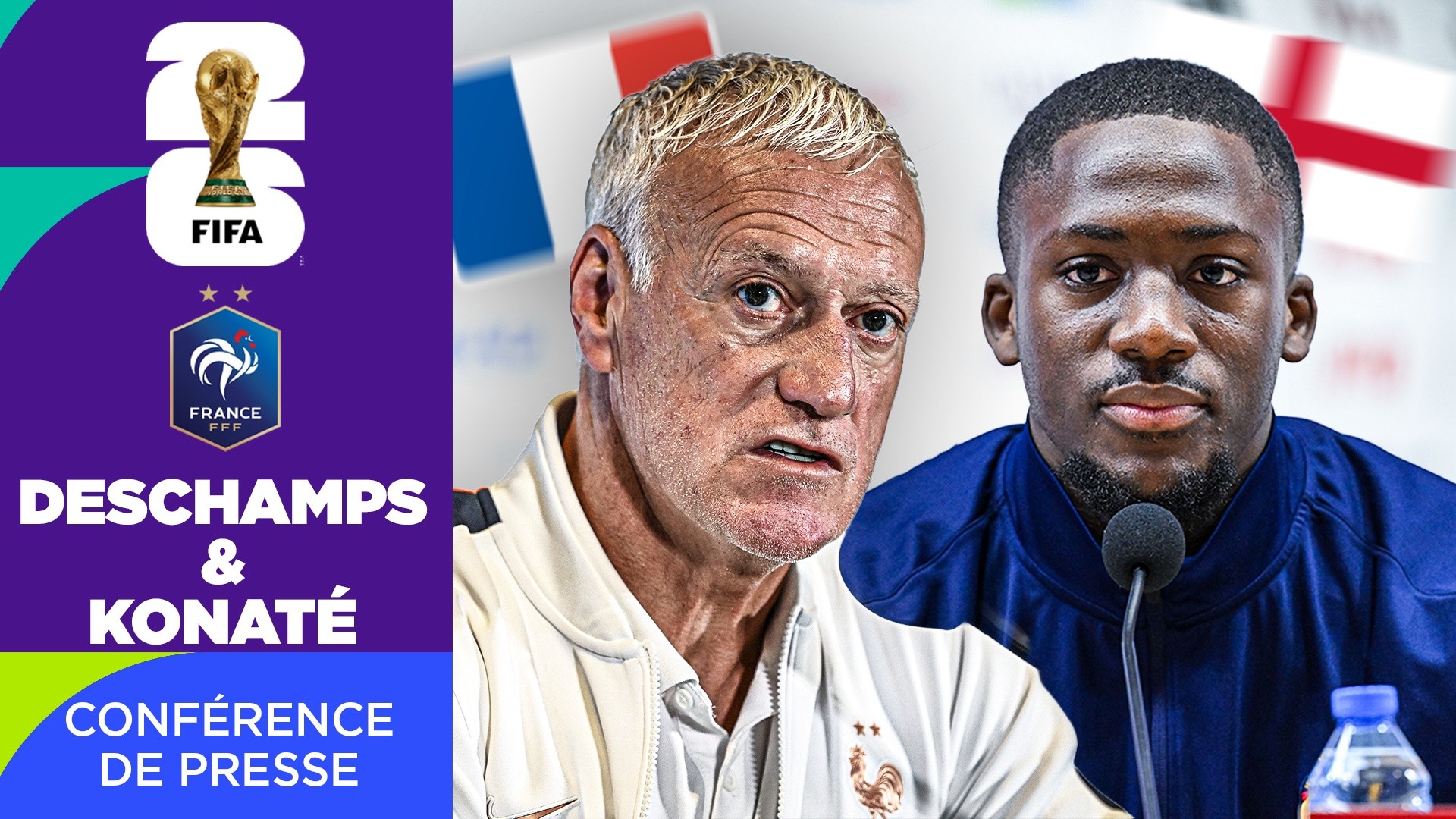 La conférence de presse de Deschamps et Konaté avant France - Angleterre
