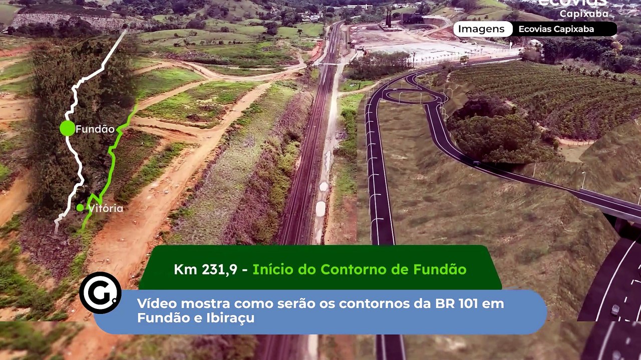 Vídeo mostra como serão os contornos da BR 101 em Fundão e Ibiraçu