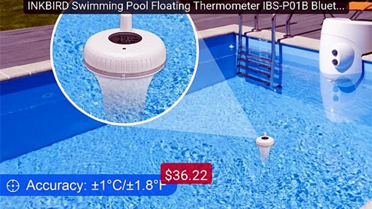 INKBIRD Swimming Pool Floating Thermometer IBS-P01B Bluetooth... -- Amazing Value 2026 | Must Have!