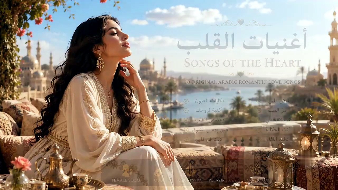 حدائق الحب العربية | Arabian Gardens of Love 🌹 10 Original Arabic Romantic Love Songs • Relaxing Oud • Female Vocal