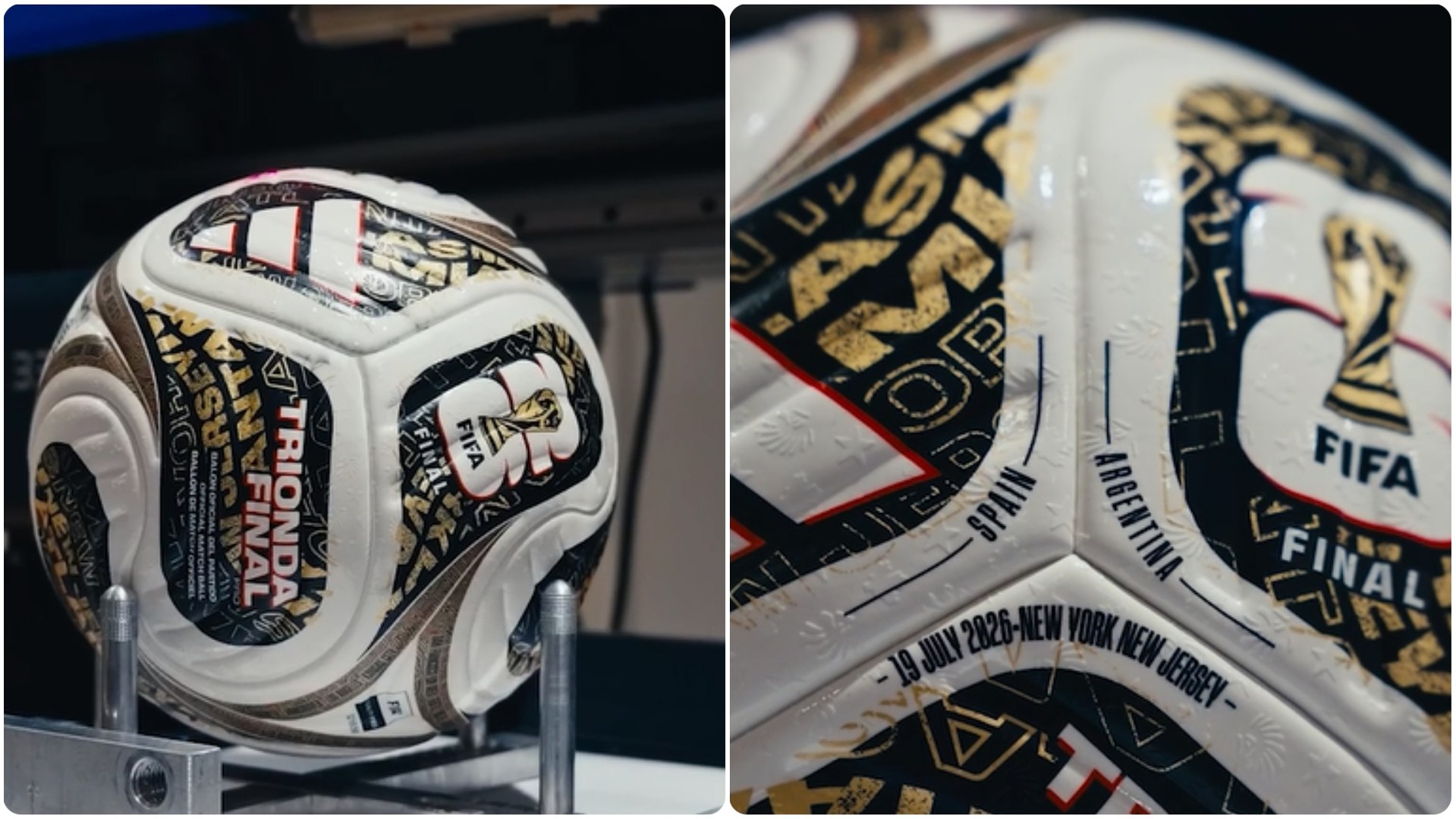 ¡Histórico! Adidas presenta el balón oficial Trionda con el que España-Argentina jugarán la final del Mundial