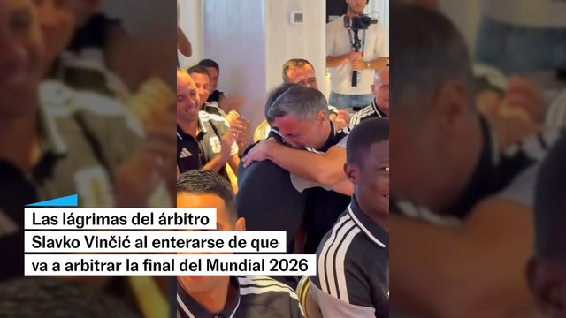 Las lágrimas del árbitro Slavko Vinčić al enterarse de que va a arbitrar la final del Mundial