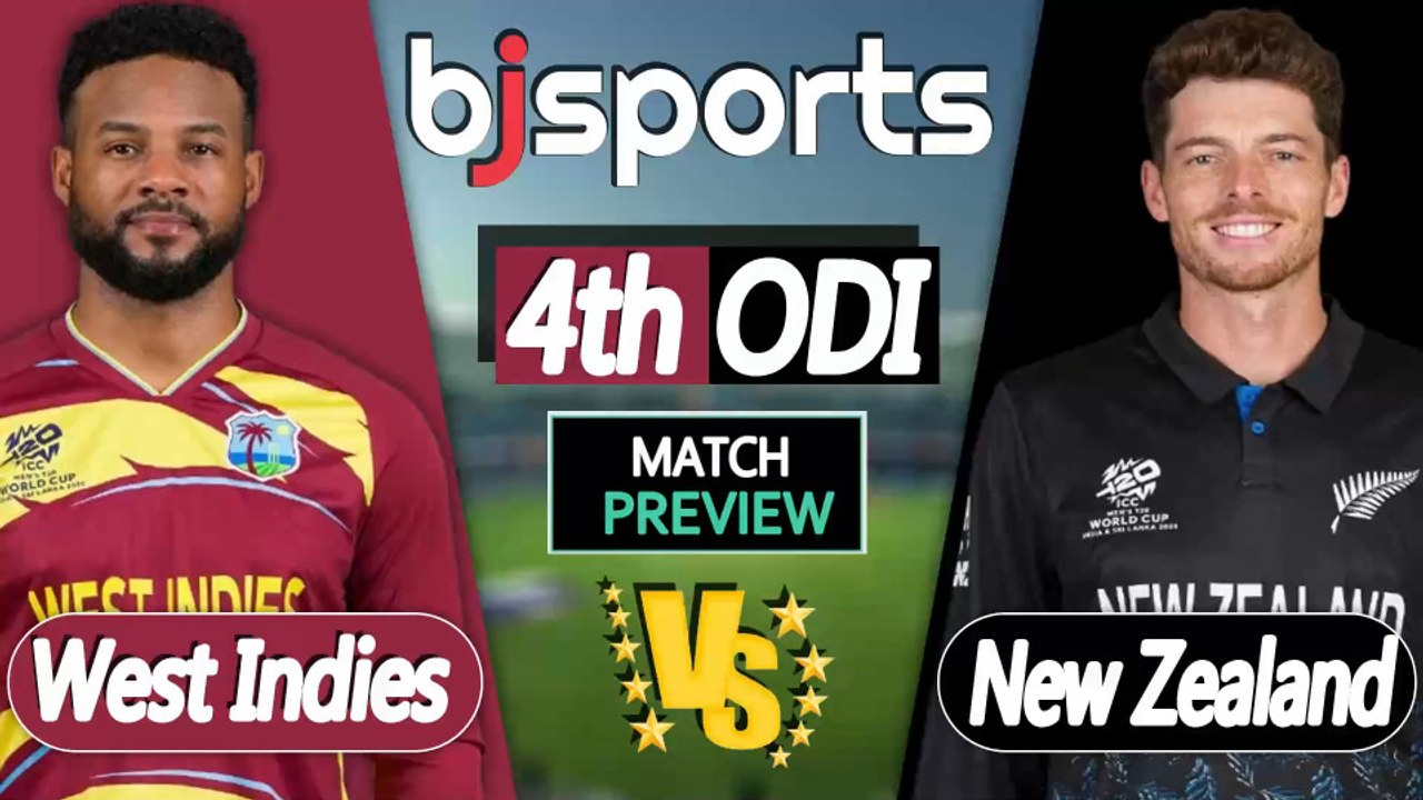 New Zealand vs West Indies 2026 | NZ vs WI 4th ODI Match Preview |