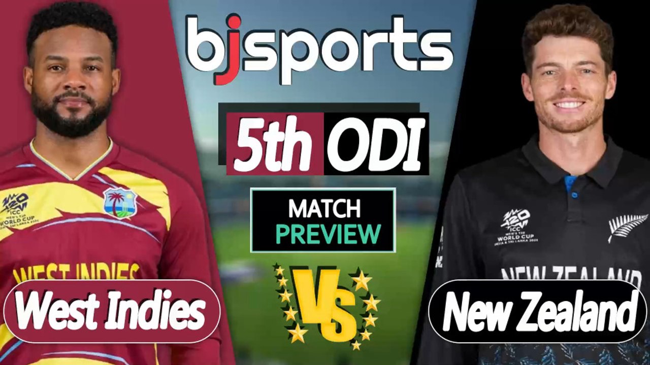 New Zealand vs West Indies 2026 | NZ vs WI 5th ODI Match Preview |