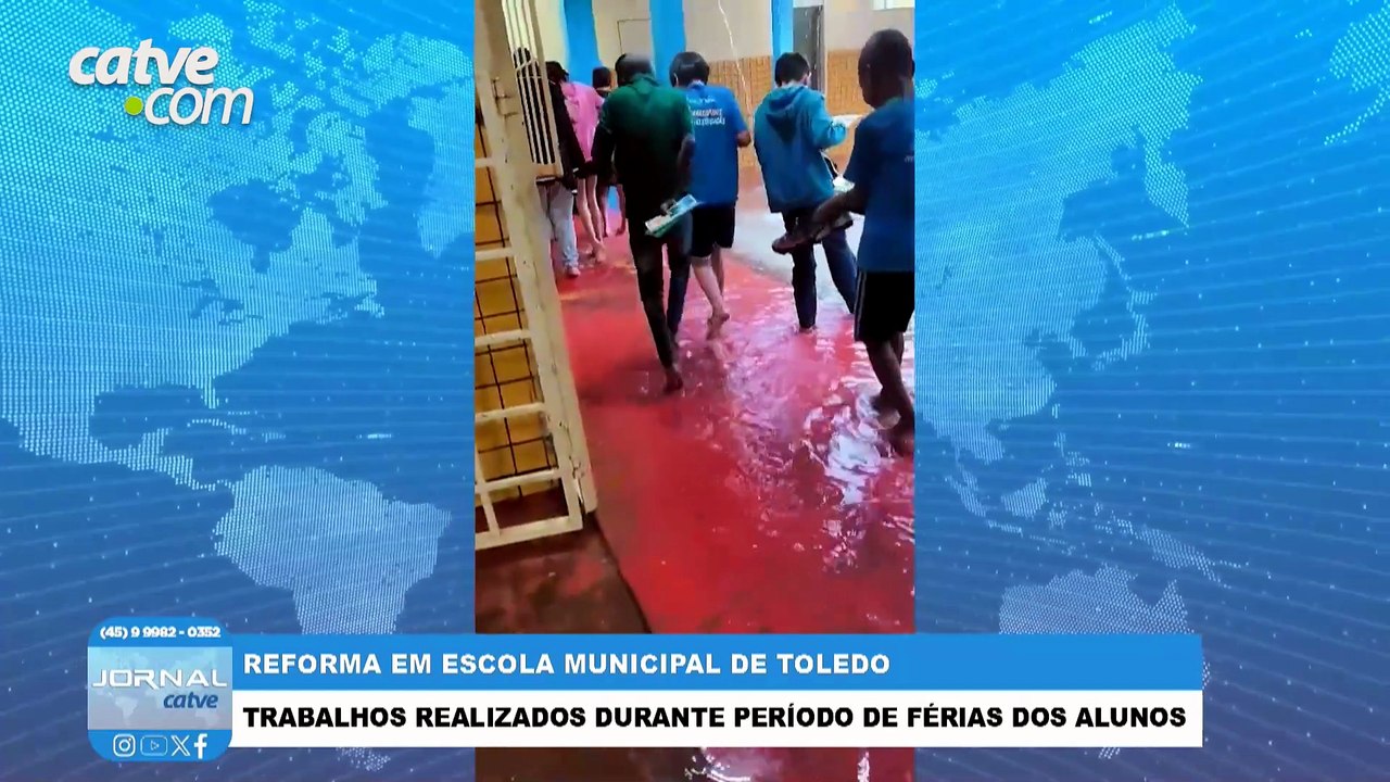 Férias aceleram reforma de escola com investimento de R$ 4 milhões em Toledo
