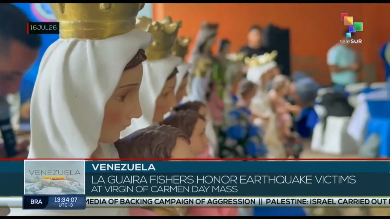 Venezuela, La Guaira fishers honor earthquake victims at Virgin of Carmen day mass