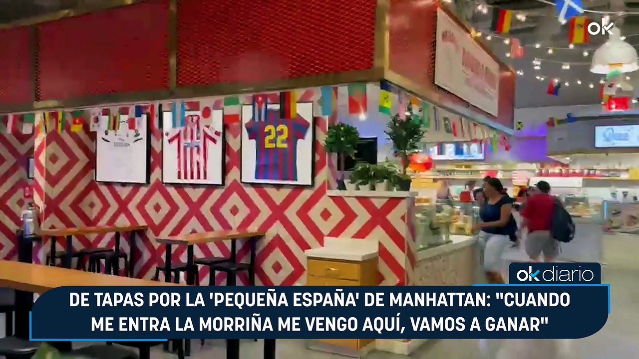 De tapas por la 'Pequeña España' de Manhattan: "Cuando me entra la morriña me vengo aquí, vamos a ganar"