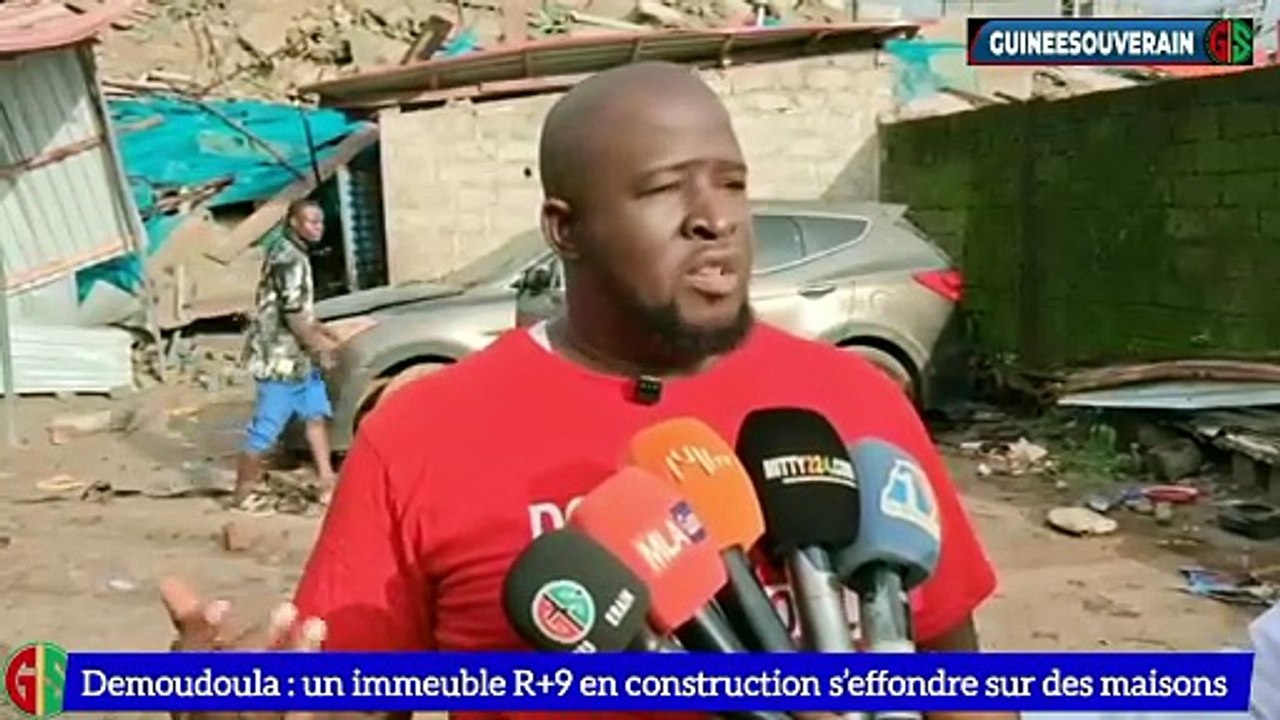 Premières images de l’’immeuble R+9  qui s’est effondré