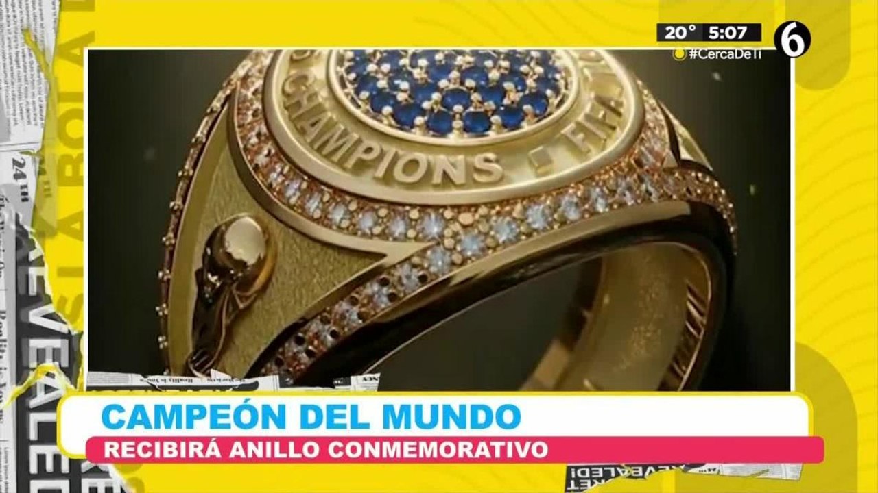 Campeón del mundo recibirá anillo conmemorativo
