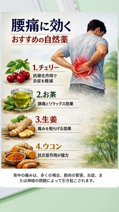 腰痛に効く4つの漢方薬