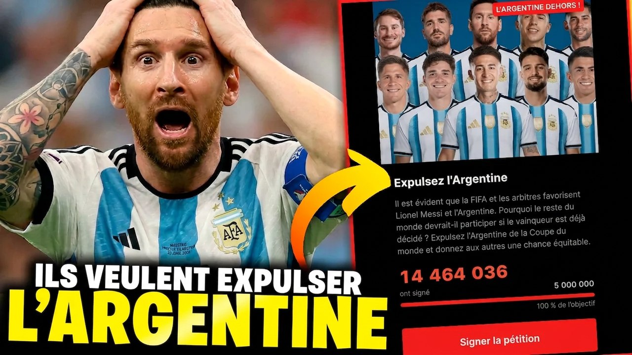 Incroyable ! Plus de 14 millions veulent qu’on exclue l’Argentine de la Coupe du monde