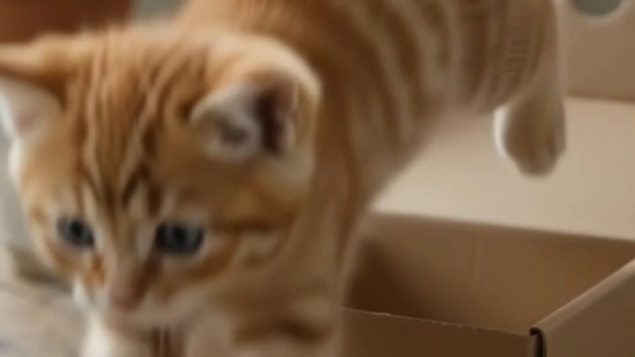 Cute kitten saying what