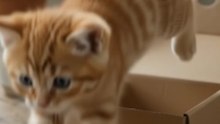 Cute kitten saying what