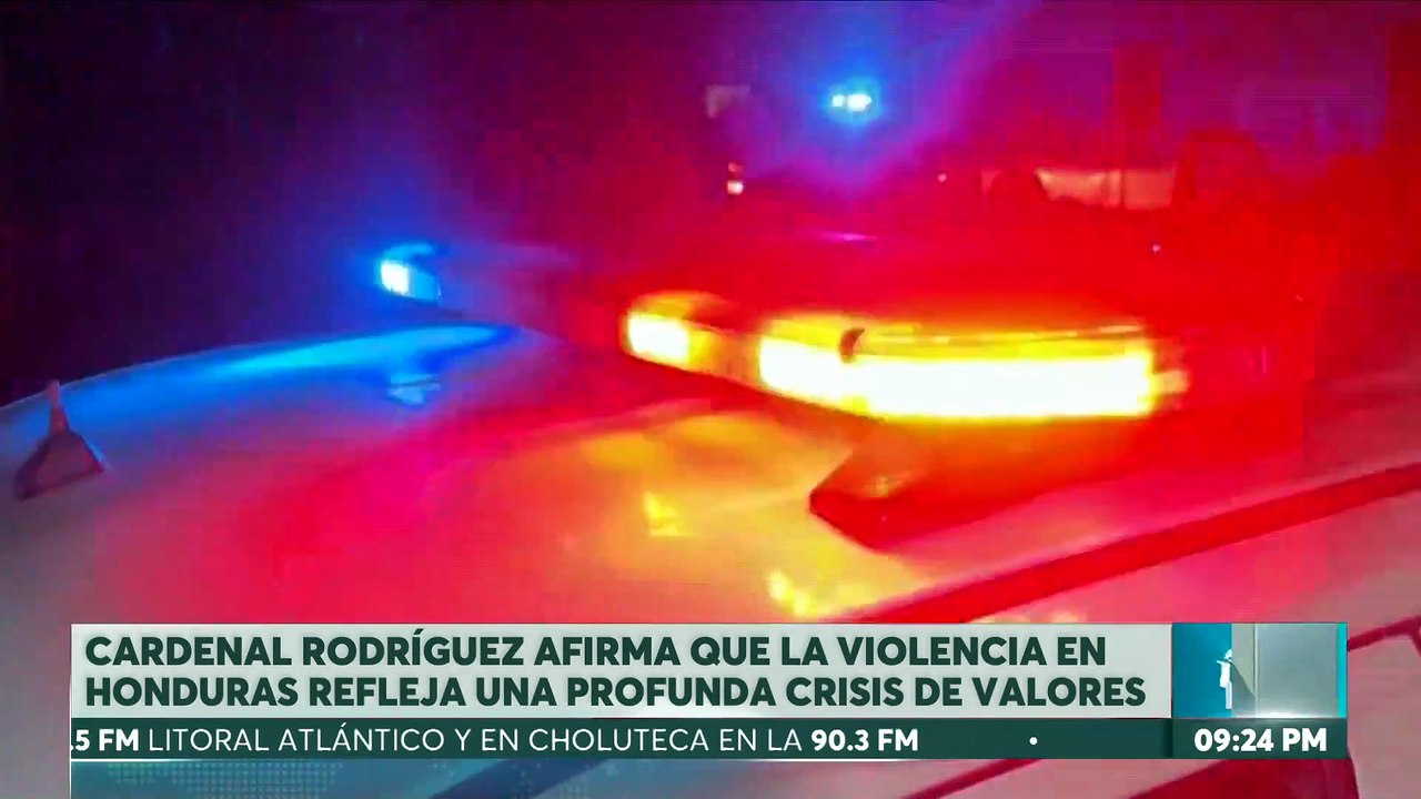Cardenal Rodríguez afirma que la violencia en Honduras refleja una profunda crisis de valores