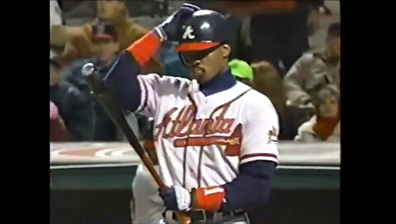 Fred McGriff hits a Homerun off Charles Nagy (1995 World Series Game 3)