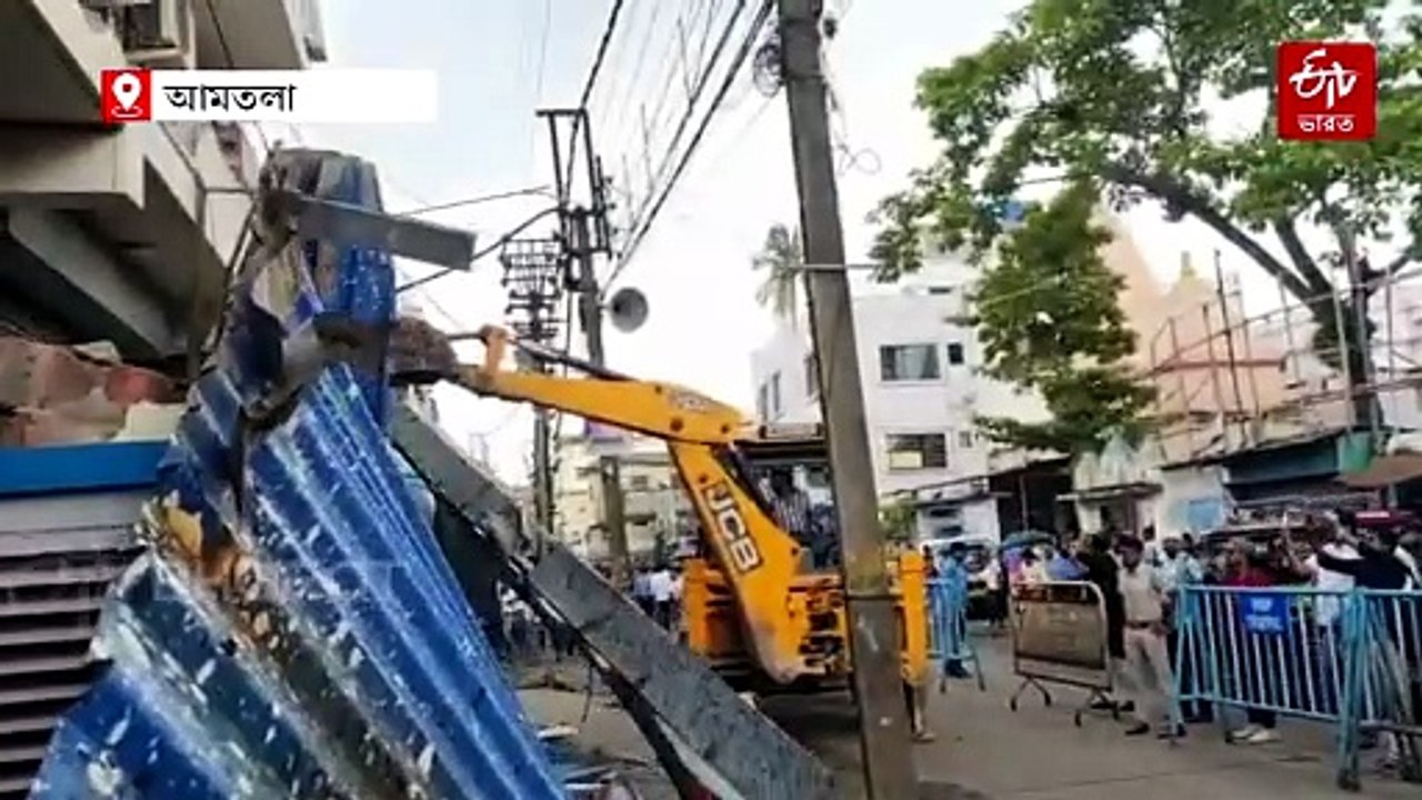 অভিষেকের আমতলার অফিস বেআইনি ! শেড গুঁড়িয়ে দিল বুলডোজার