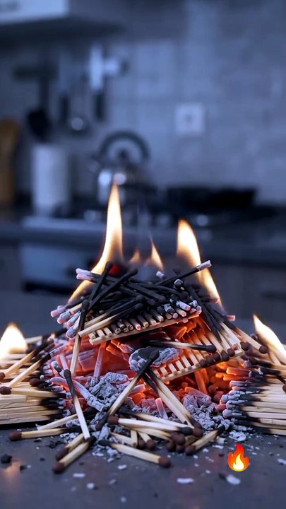 Matchbox Stick Household Items Burn with Realistic ASMR! #ASMR #MatchboxSticks #Satisfying #Burning #OddlySatisfying #FireASMR #Shorts #RelaxingSounds