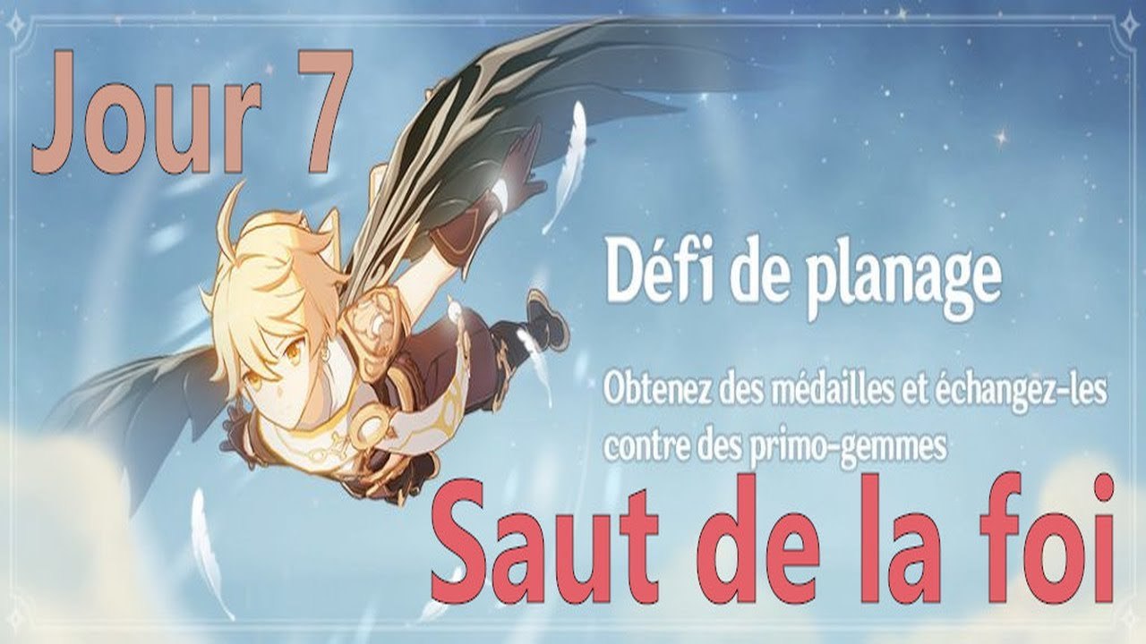 Genshin Impact | Défi de planage - Jour 7 : SAUT DE LA FOI