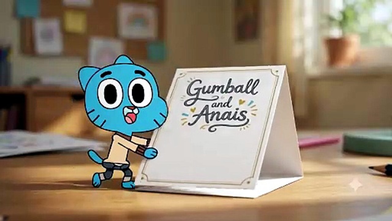 Gumball and Anais Day Promo Animation with party invitations