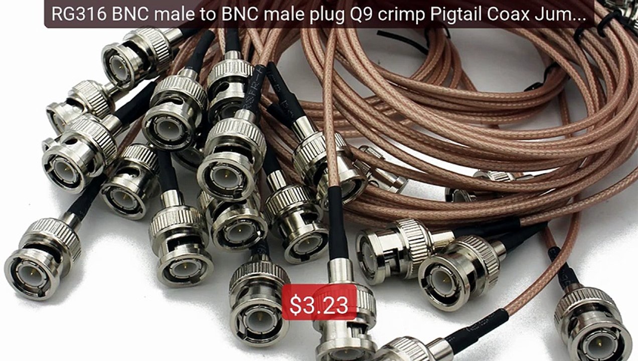 RG316 BNC male to BNC male plug Q9 crimp Pigtail Coax Jumpe... -- Top Pick 2026 | Unbeatable Price!