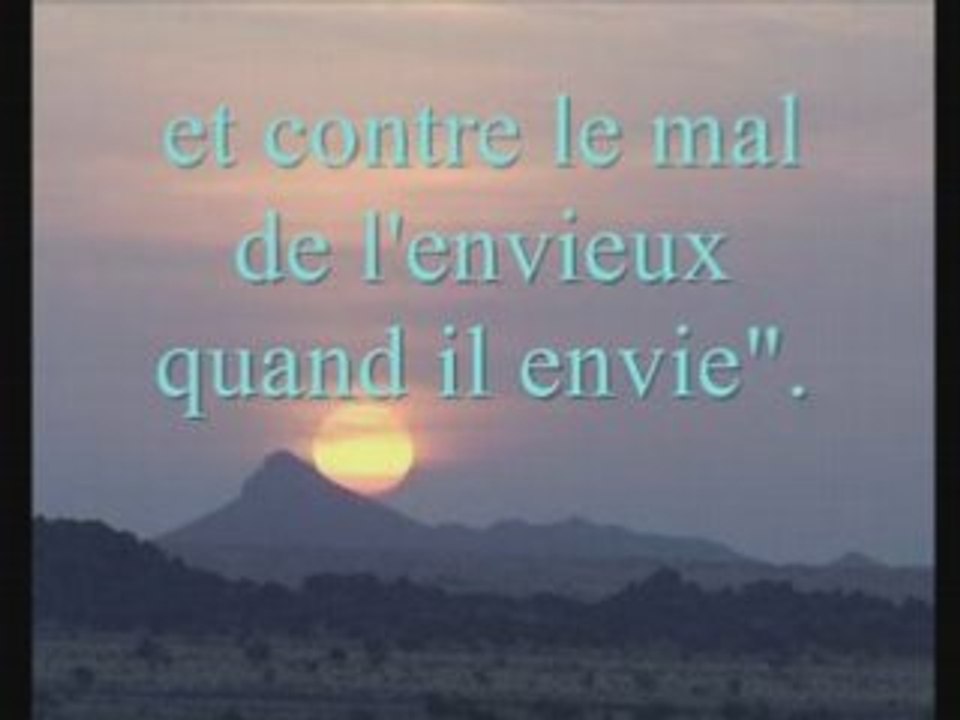 3 dernières sourate du Qur'an (112-113-114)