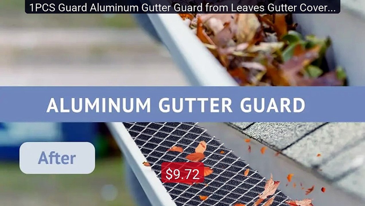 1PCS Guard Aluminum Gutter Guard from Leaves Gutter Covers Scr... -- Hot Deal 2026 | Limited Offer!
