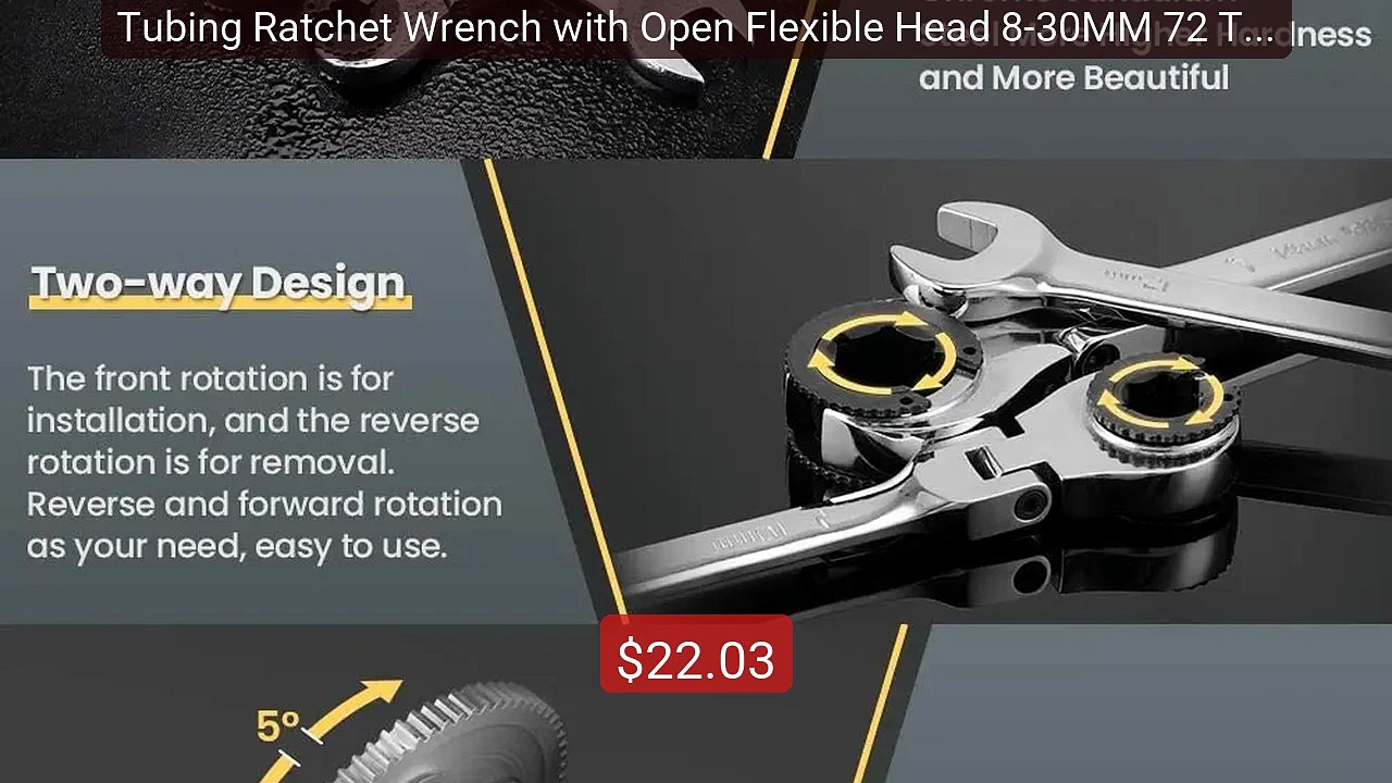 Tubing Ratchet Wrench with Open Flexible Head 8-30MM 72 Teeth... -- Amazing Value 2026 | Must Have!