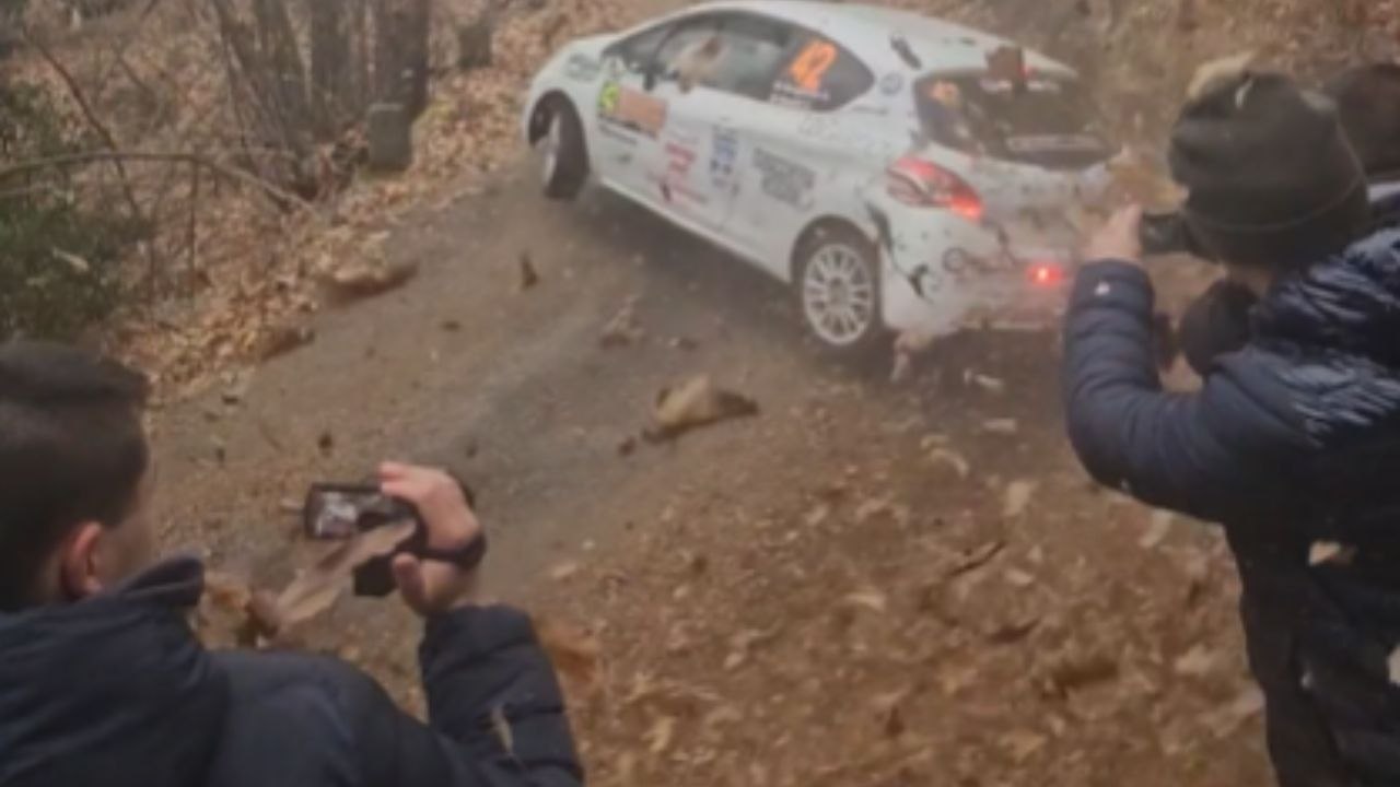 Peugeot 208 Hits Roadside During Rally Dei Laghi And Comes To A Stop