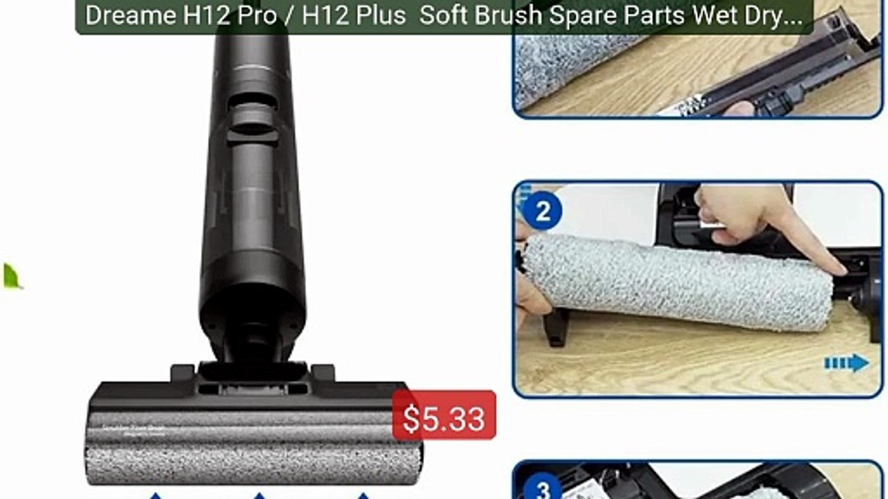 Dreame H12 Pro / H12 Plus  Soft Brush Spare Parts Wet Dry Vacuum Cl... -- Top Rated 2026 | Buy Now!
