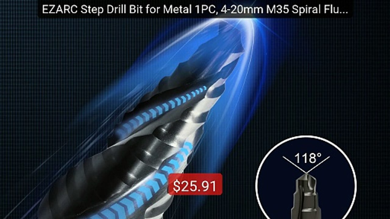 EZARC Step Drill Bit for Metal 1PC, 4-20mm M35 Spiral Flute Unibit ... -- Top Rated 2026 | Buy Now!