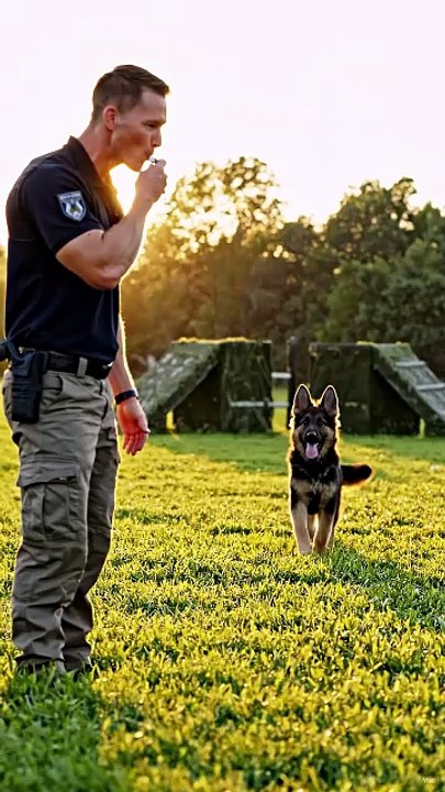 Elite K9 Dog Running at Full Speed Across the Training Ground 🐕💨 | Amazing Working Dog #Shorts