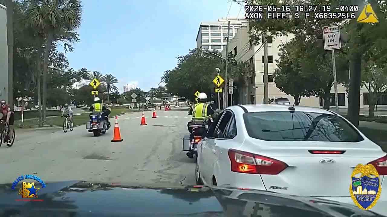 Driver enters Ironman course and nearly hits athletes during police pursuit in the US