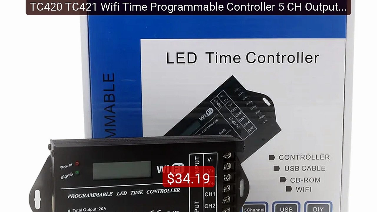 TC420 TC421 Wifi Time Programmable Controller 5 CH Output DC12V/24V... -- Top Rated 2026 | Buy Now!