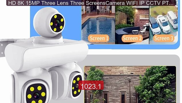 HD 8K 15MP Three Lens Three ScreensCamera WIFI IP CCTV PTZ Outdoor ... Top Rated 2026 | Buy Now!