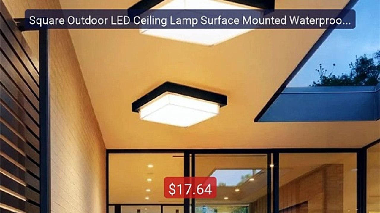 Square Outdoor LED Ceiling Lamp Surface Mounted Waterproof Sconces ... -- Top Rated 2026 | Buy Now!
