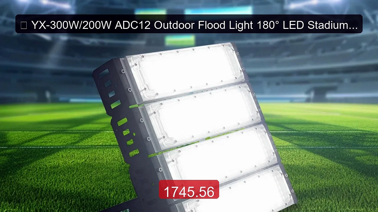 YX-300W/200W ADC12 Outdoor Flood Light 180° LED Stadium Refl... -- Best Buy 2026 | Great Quality!