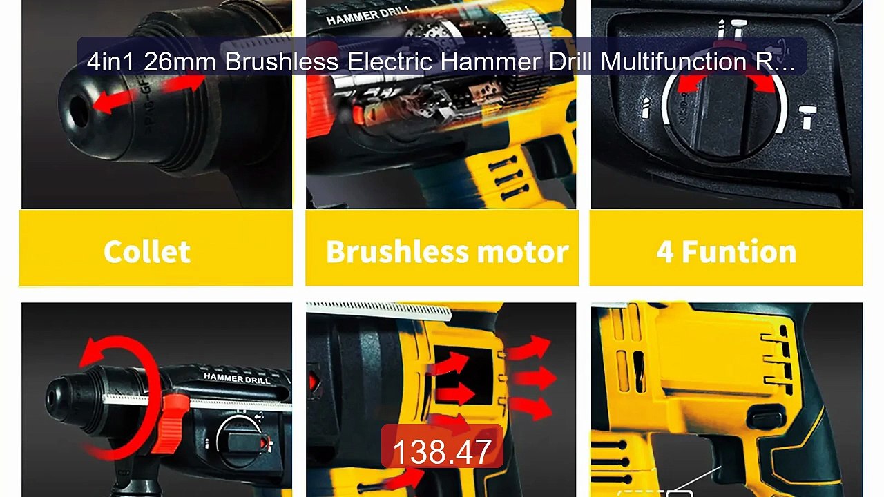 4in1 26mm Brushless Electric Hammer Drill Multifunction Rotary  Imp... -- Top Rated 2026 | Buy Now!