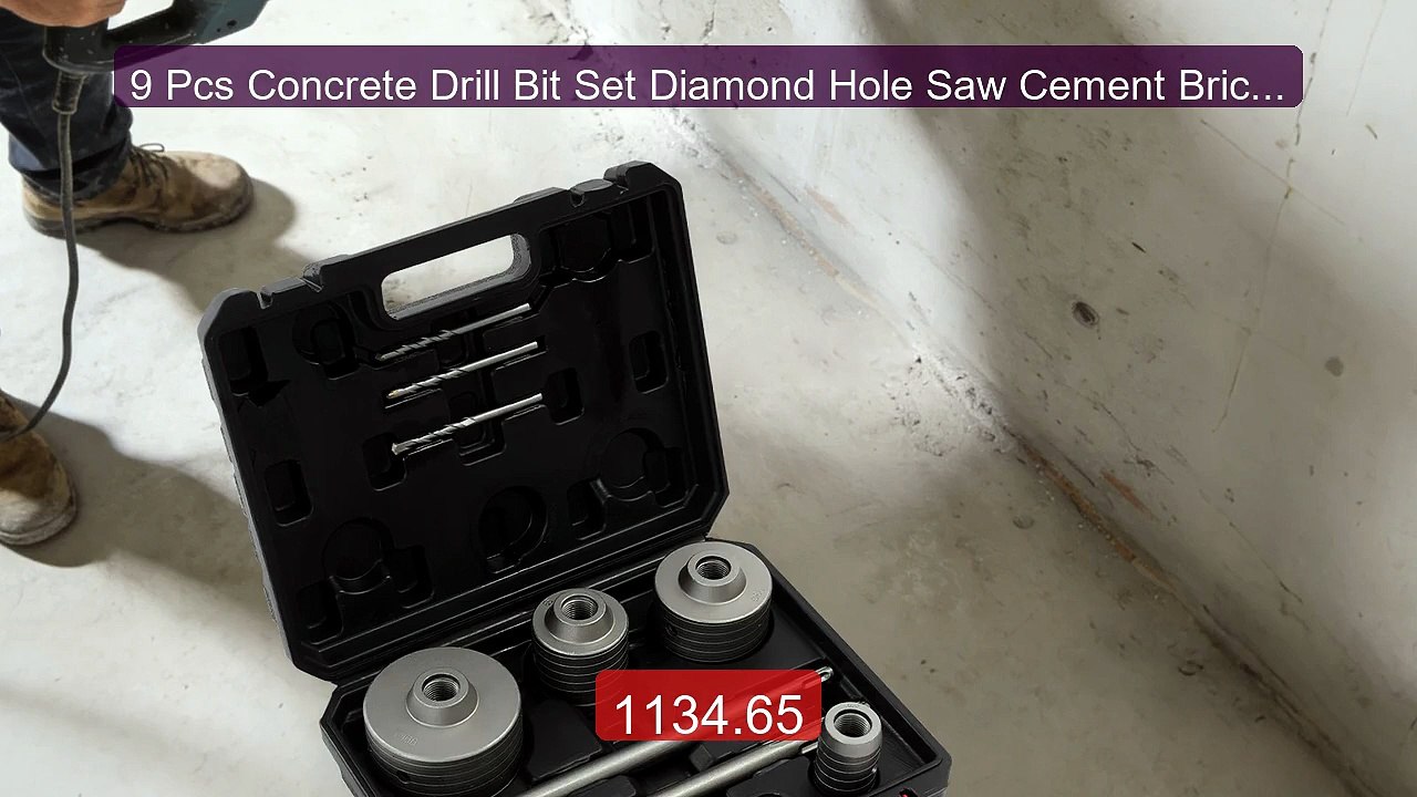 9 Pcs Concrete Drill Bit Set Diamond Hole Saw Cement Brick Full Kit... -- Top Rated 2026 | Buy Now!