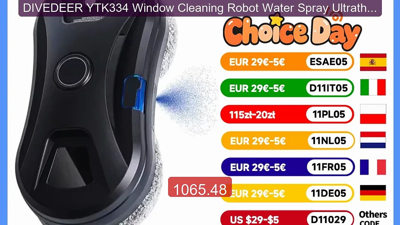 DIVEDEER YTK334 Window Cleaning Robot Water Spr...
